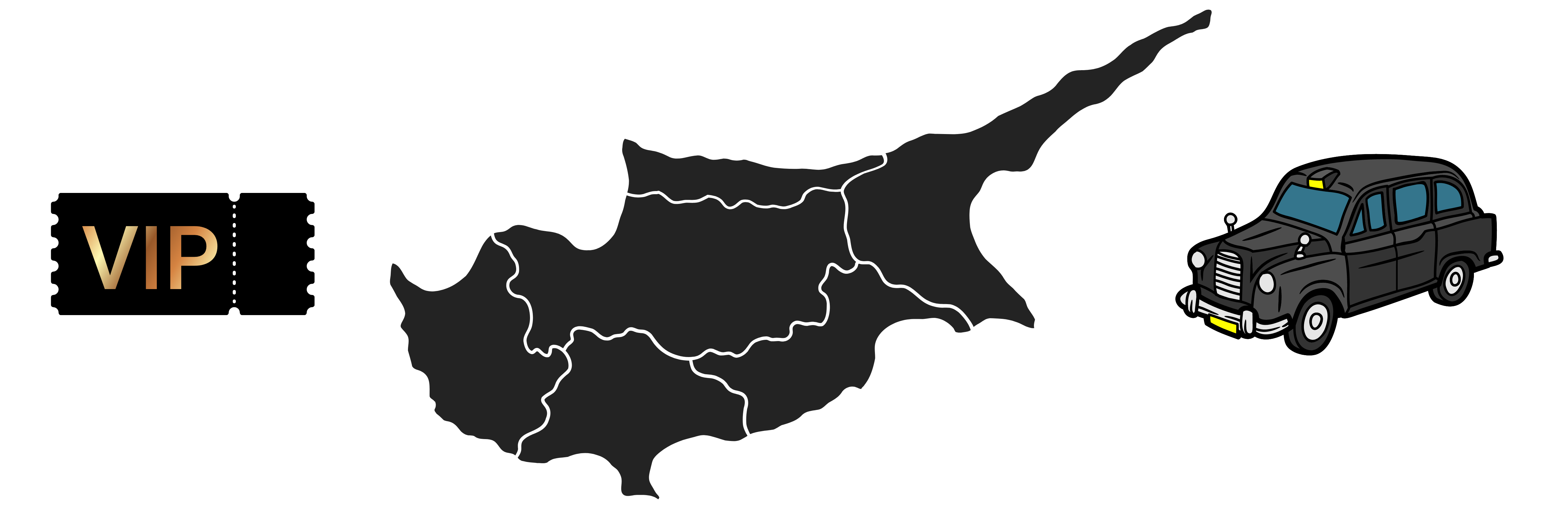 Kıbrıs Transfer Bölgeleri Haritası - Girne, Lefkoşa, Gazimağusa, Bafra